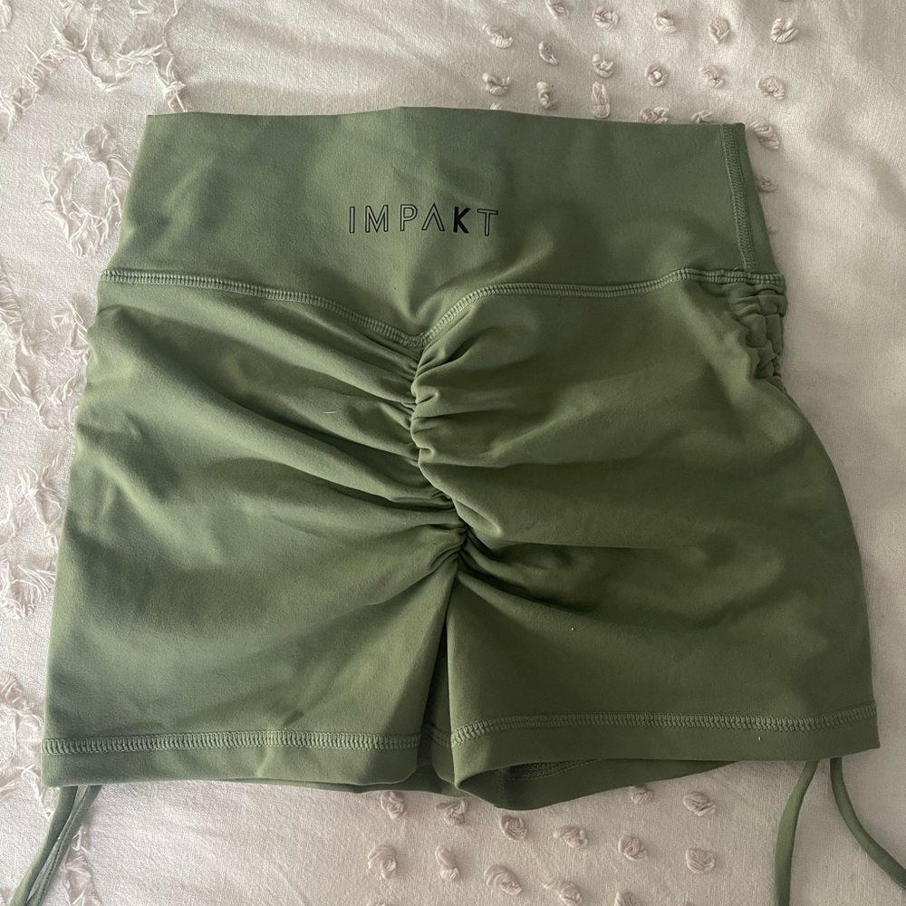 IMPAKT Green Scrunch Shorts